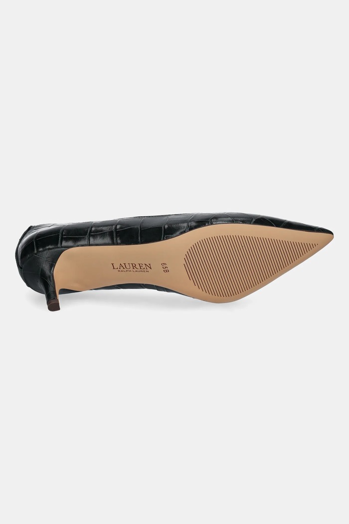 Kožené lodičky Lauren Ralph Lauren Adrienne 802951355005.300 zelená