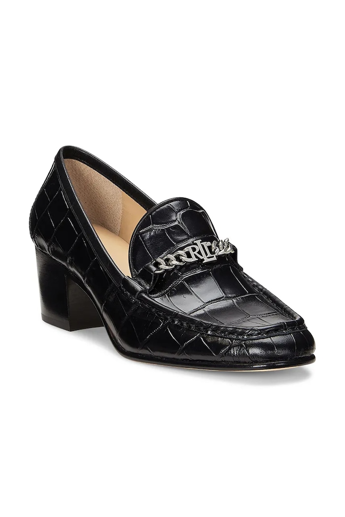 Lauren Ralph Lauren bőr flip-flop Winslet 802951357001.001 fekete AW24