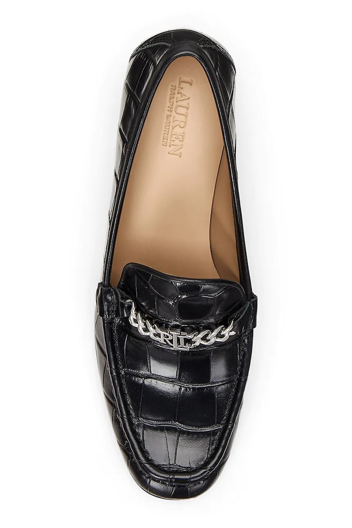 Cipők Lauren Ralph Lauren bőr flip-flop Winslet 802951357001.001 fekete