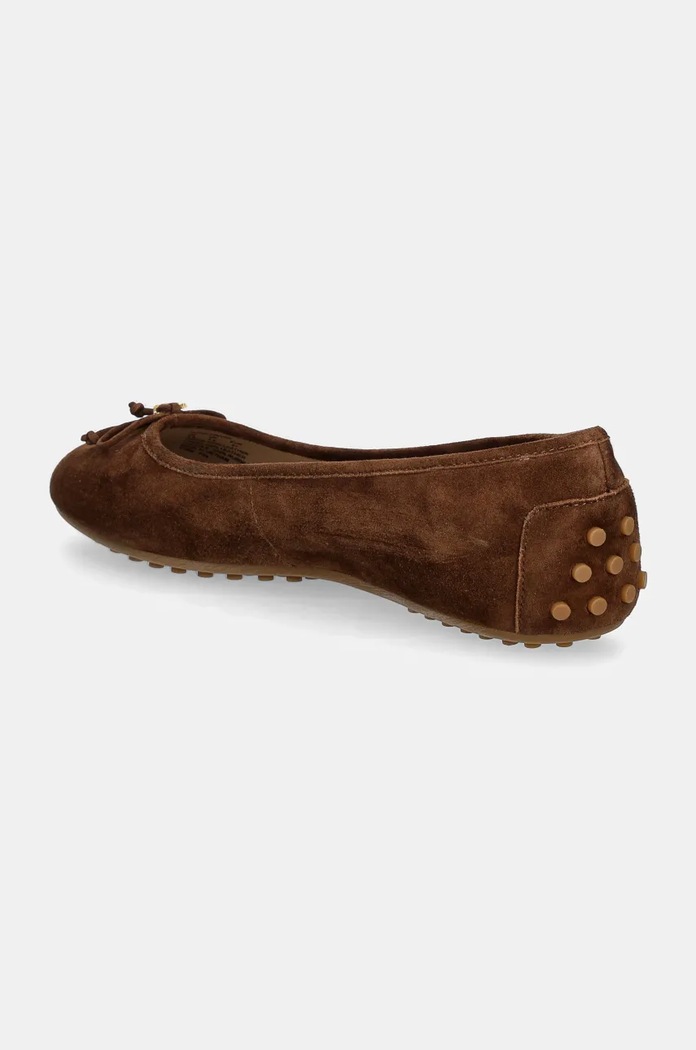 Cipők Lauren Ralph Lauren velúr balerina Jayna Driver 802951376001.200 barna