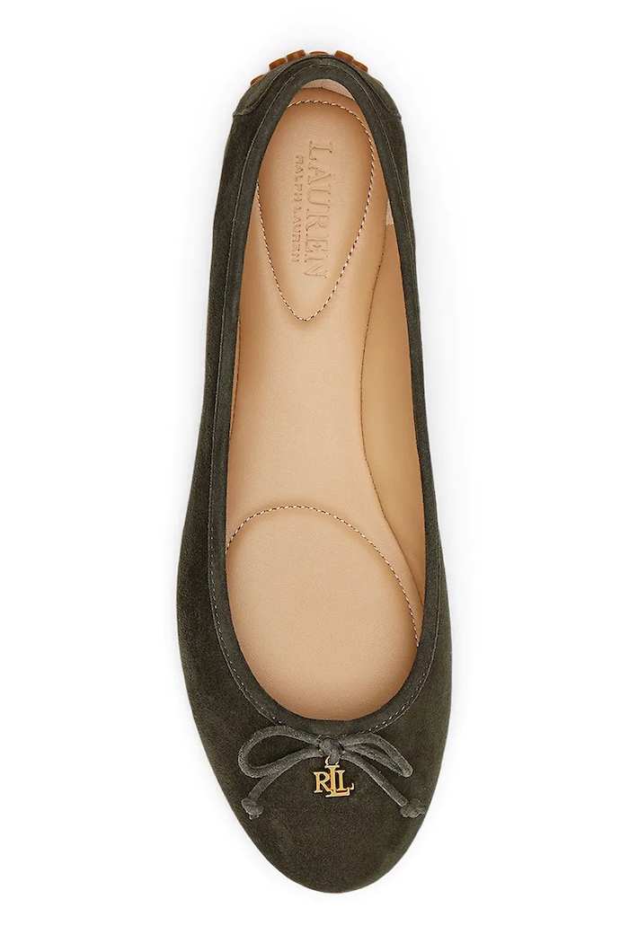 Boty Semišové baleríny Lauren Ralph Lauren Jayna Driver 802951376003.301 zelená