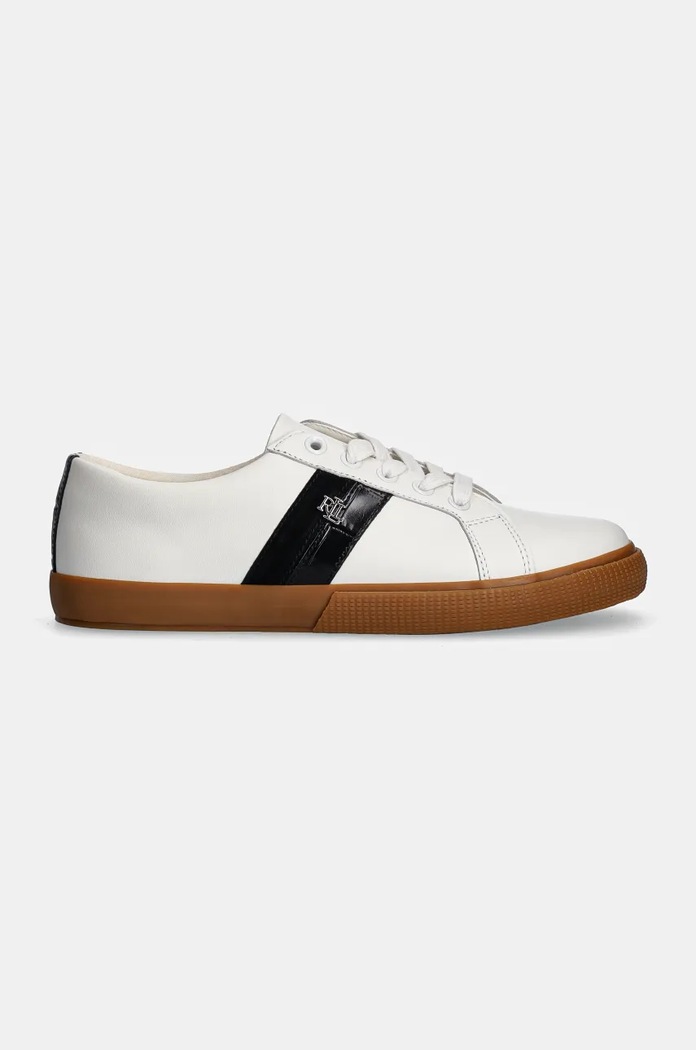 Kožne tenisice Lauren Ralph Lauren Janson II 802951390001.100 bijela AW24