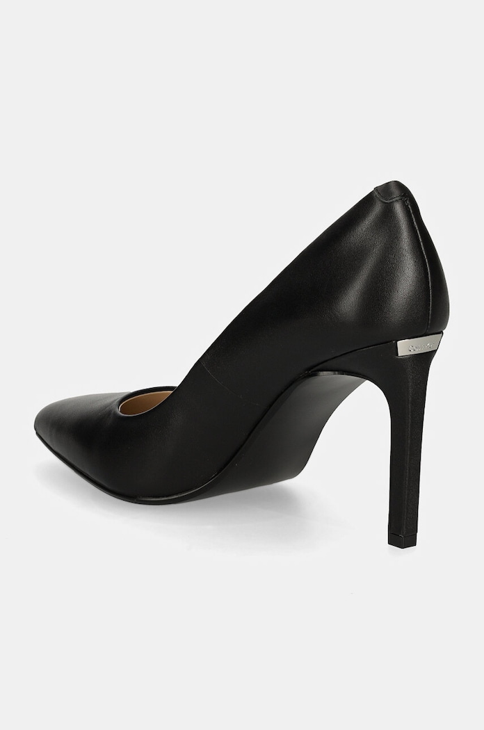 Obuwie Calvin Klein Szpilki skórzane HEEL PUMP 90 LTH HW0HW02171 czarny