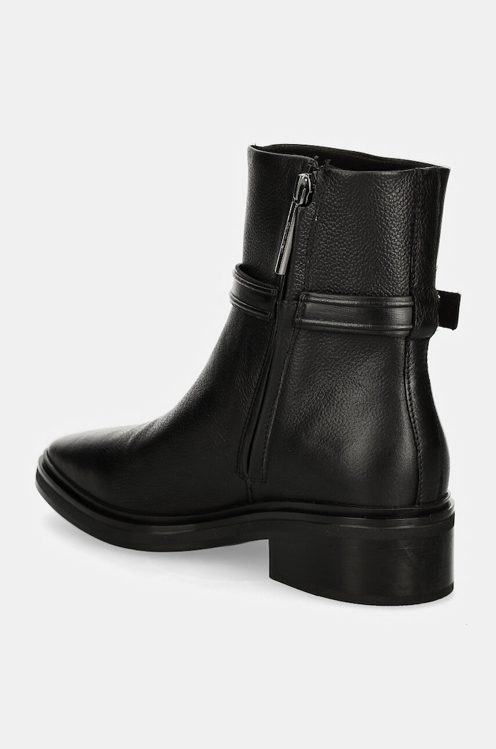 Încălțăminte Calvin Klein cizme de piele HEEL ANKLE BOOT 30 W/HW LTH HW0HW02183 negru