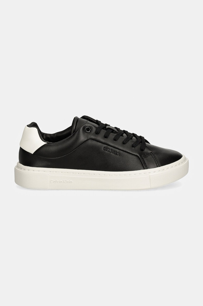Calvin Klein sneakers CUPSOLE LACE UP W/ML LTH HW0HW02201 nero AW24