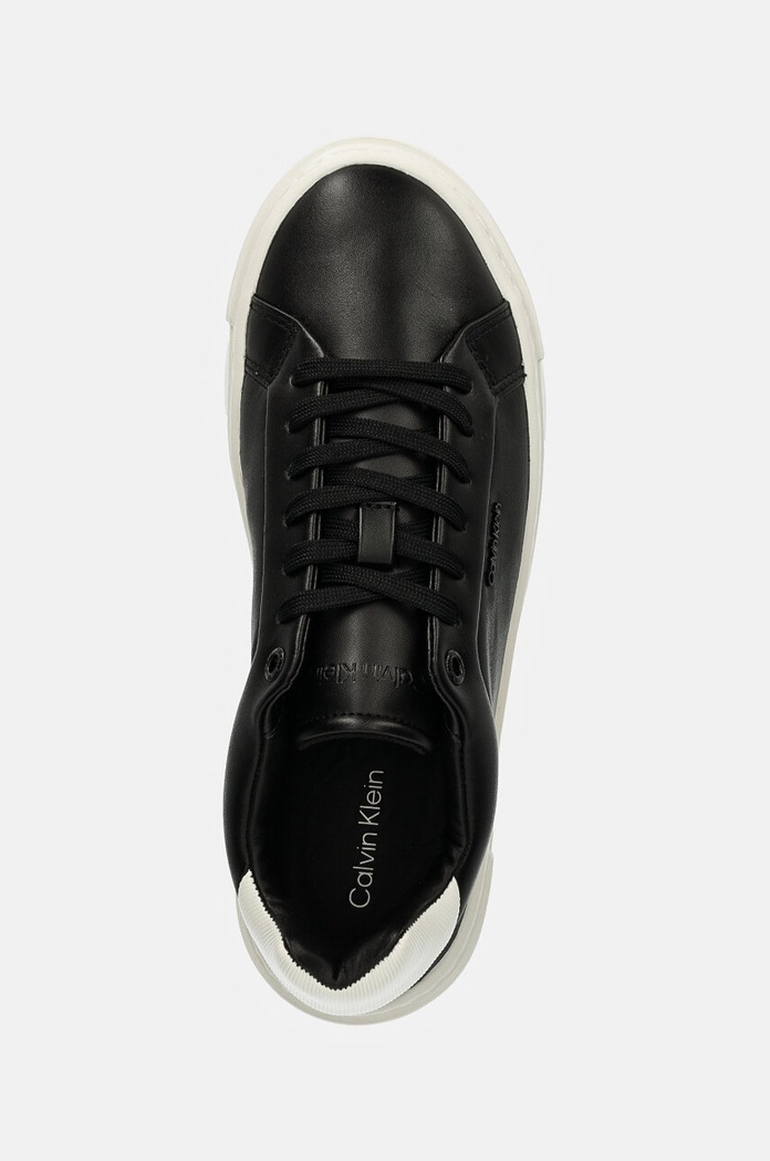 Calvin Klein sneakers CUPSOLE LACE UP W/ML LTH nero HW0HW02201