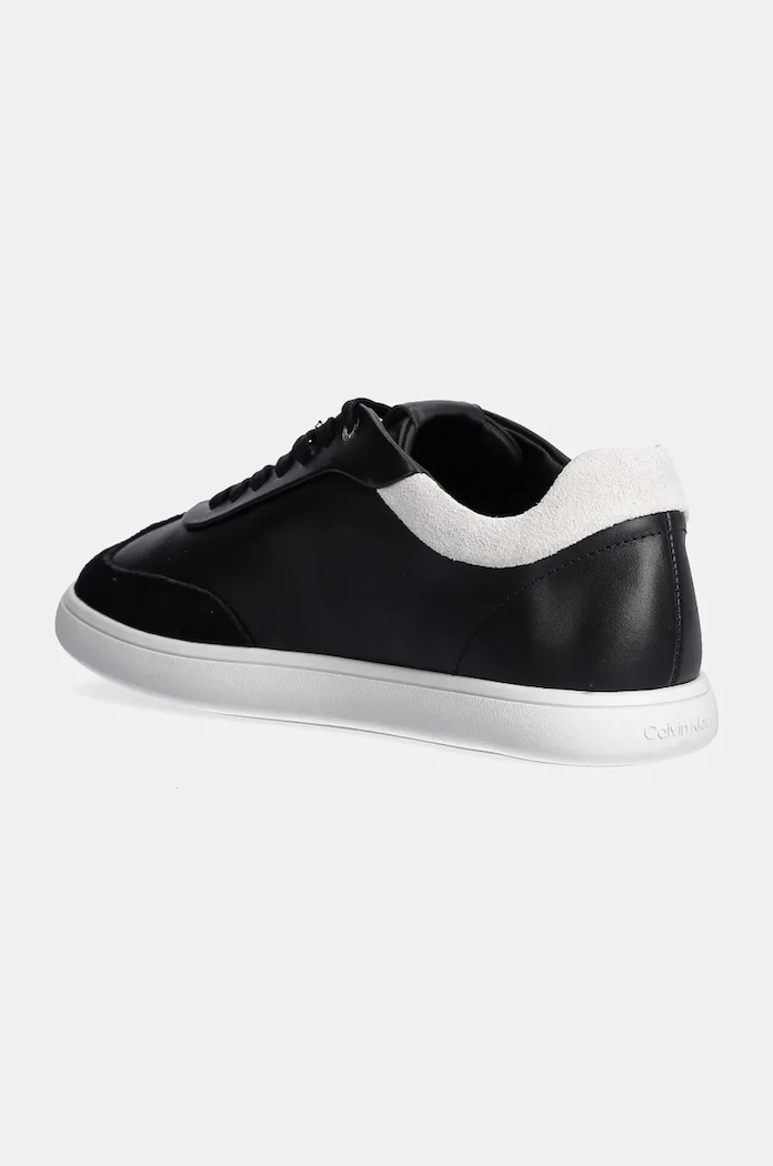 Obuwie Calvin Klein sneakersy skórzane LP CUPSOLE LACE UP LTH MIX HW0HW02208 czarny