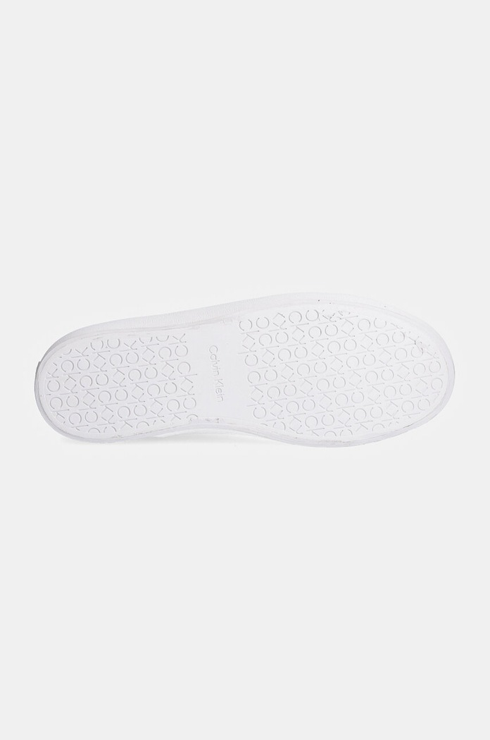 Δερμάτινα sneakers Calvin Klein VULC HIGH TOP LTH HW0HW02213 λευκό