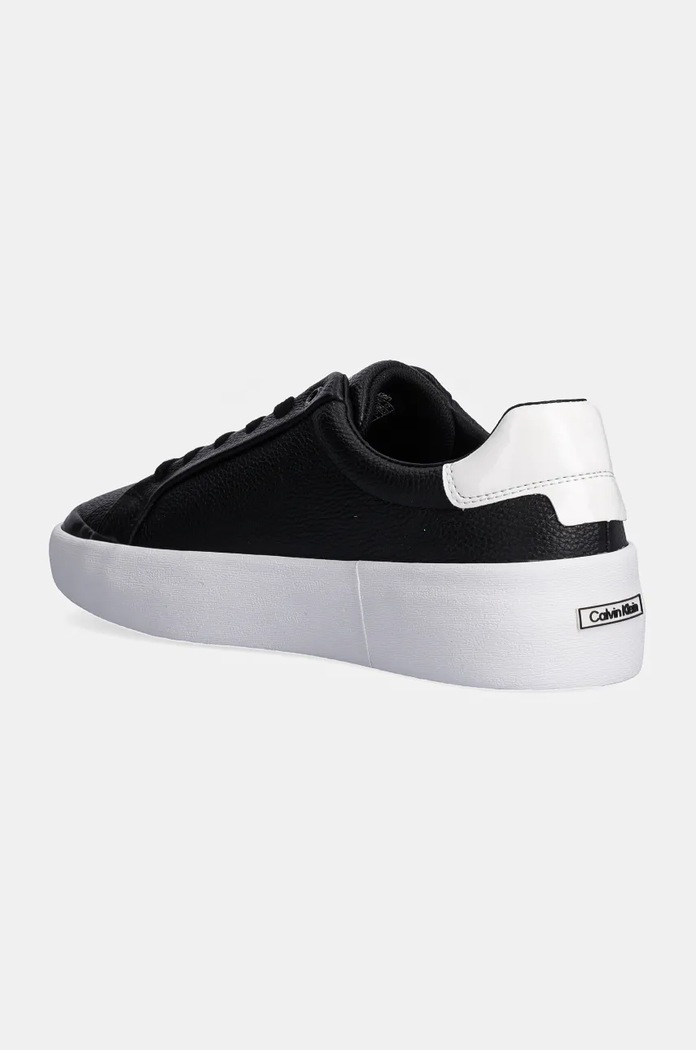 Încălțăminte Calvin Klein sneakers din piele VULC LACE UP LTH HW0HW02214 negru