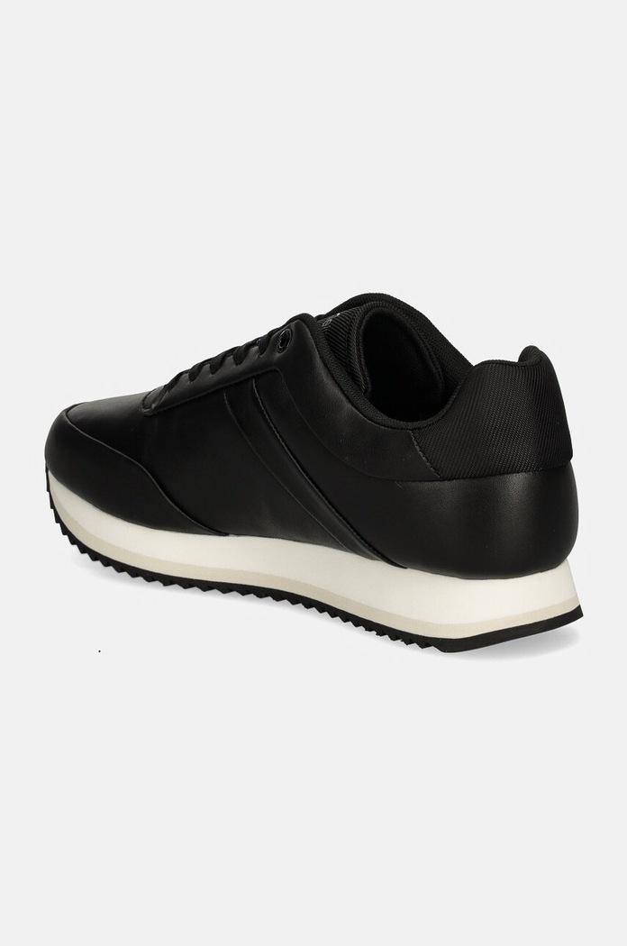 Obuwie Calvin Klein sneakersy skórzane RUNNER LACE UP LTH HW0HW02216 czarny