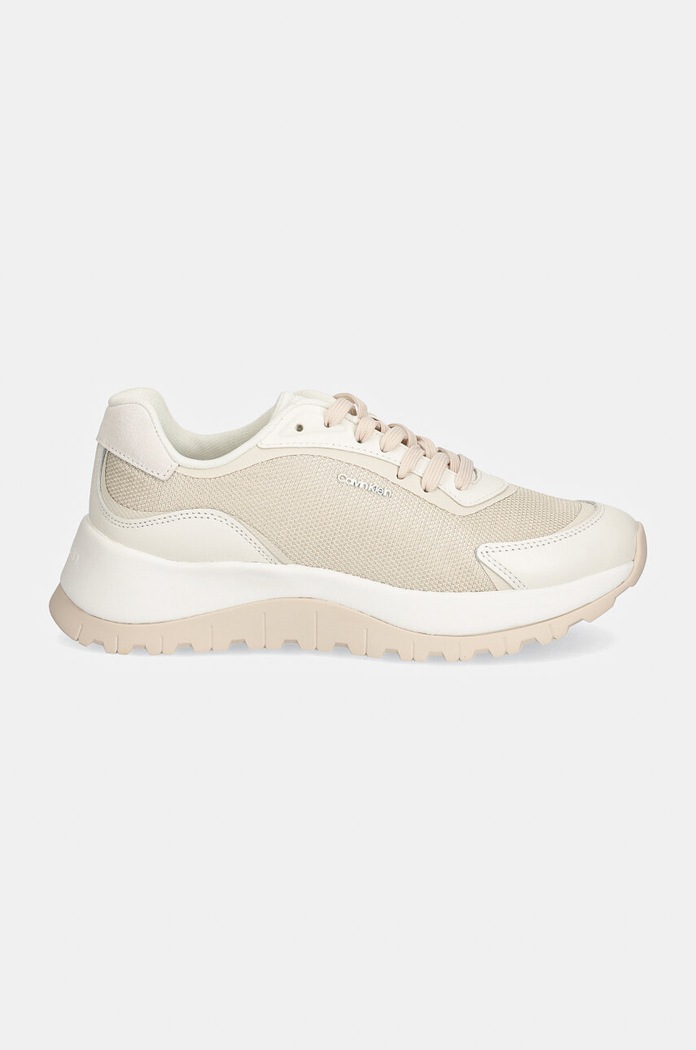 Calvin Klein sneakersy RUNNER LACE UP MESH MIX HW0HW02221 beżowy AW24