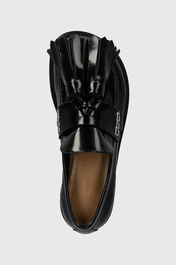Kožne mokasinke JW Anderson Tassel crna ANW43002A.999