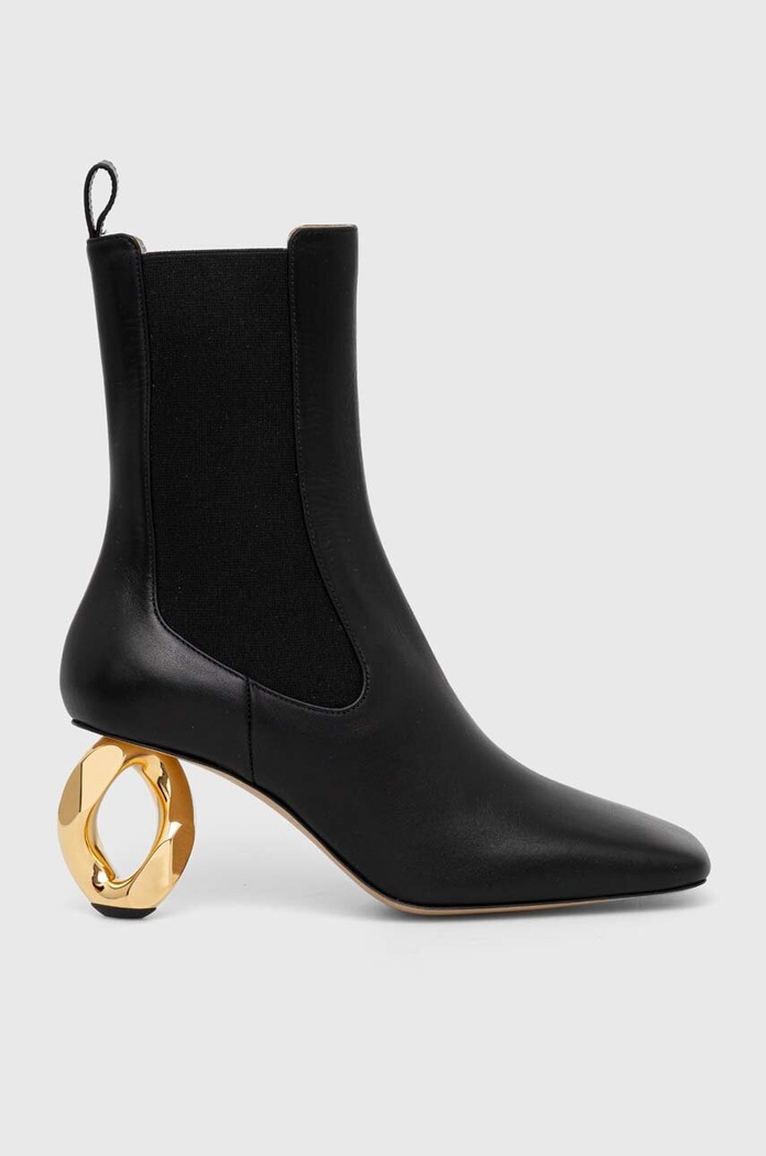 Δερμάτινες μπότες τσέλσι JW Anderson Chain Heel ANW43021A.999 μαύρο AW24