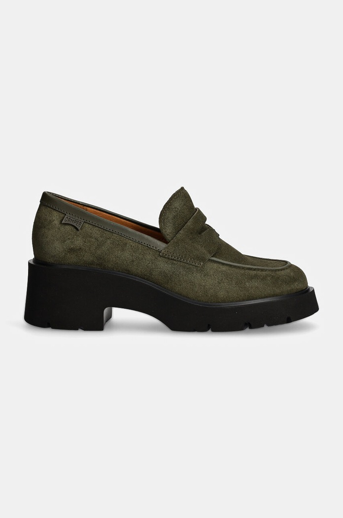 Semišové mokasíny Camper Milah K201425.021 zelená AW24