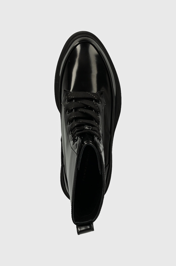Členkové topánky Tommy Hilfiger FLAG RAIN LACE UP BOOT čierna FW0FW07953