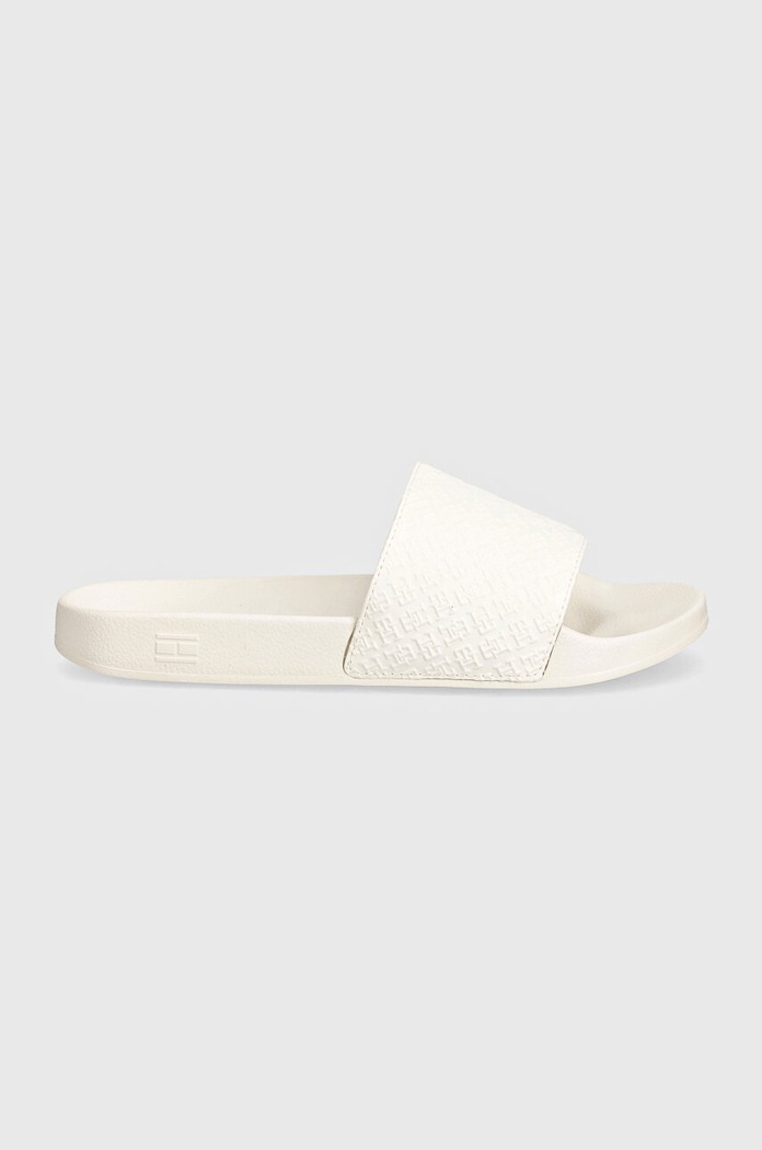 Šľapky Tommy Hilfiger MONOGRAM POOL SLIDE FW0FW07989 biela AW24