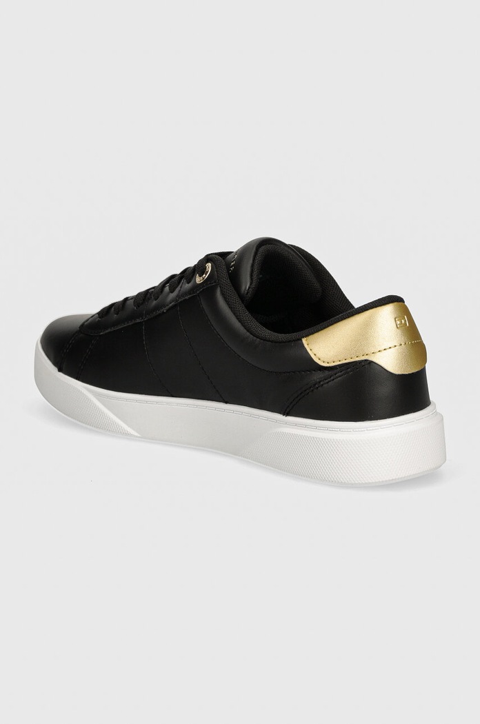 Обувки Кожени маратонки Tommy Hilfiger CHIC PANEL COURT SNEAKER FW0FW07998 черен