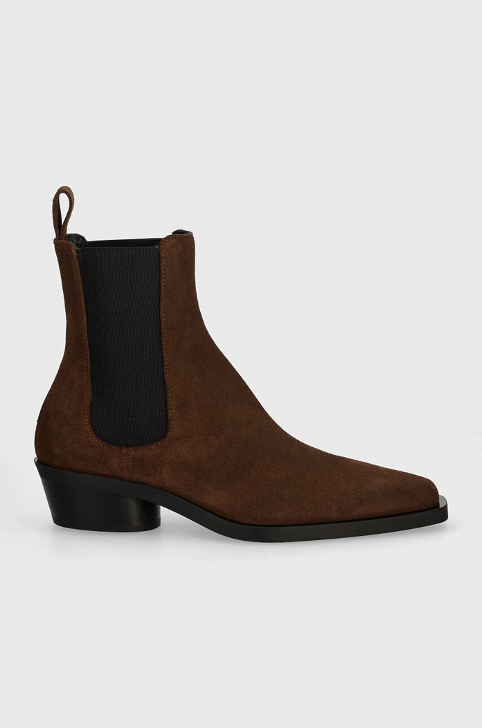 Proenza Schouler sztyblety zamszowe Bronco PS41030A.502 brązowy AW24