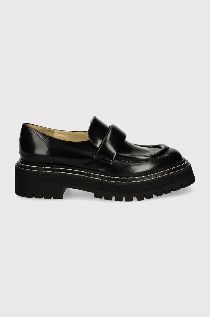 Kožené mokasíny Proenza Schouler Lug Sole PS43101A.999 černá AW24