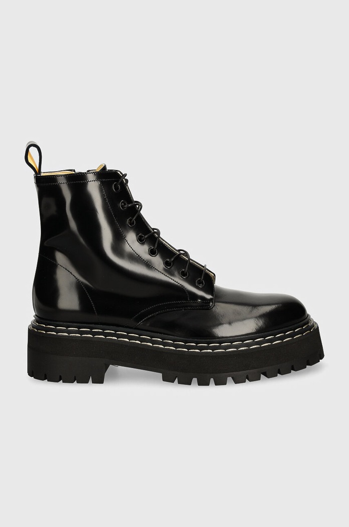 Proenza Schouler workery skórzane Lug Sole PS43102A.999 czarny AW24