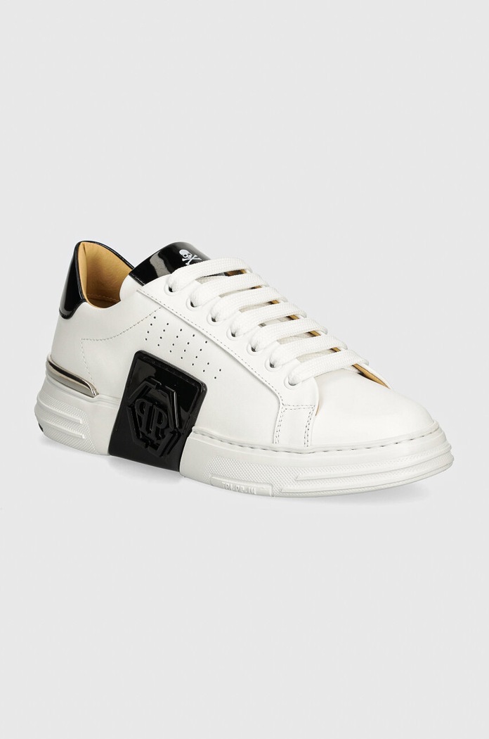 Philipp Plein bőr sportcipő Hexagon Phantom Kicks platformos fehér USC0565.PLE025N.01