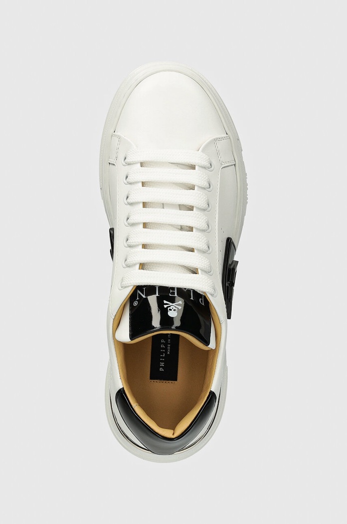 Philipp Plein bőr sportcipő Hexagon Phantom Kicks fehér USC0565.PLE025N.01