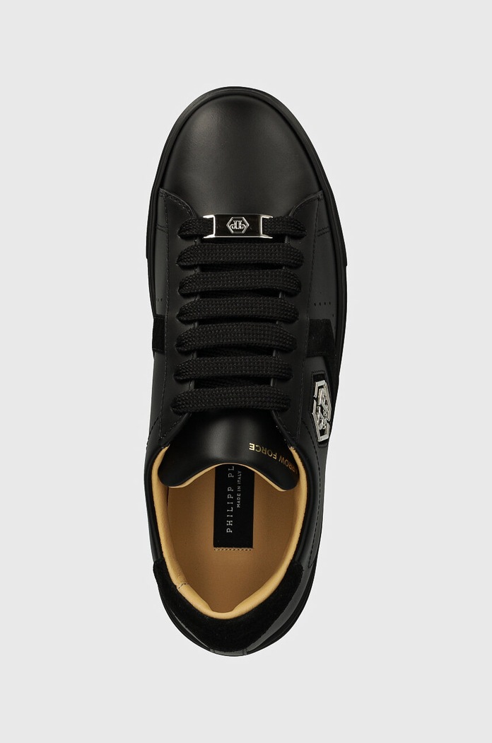 Philipp Plein sneakers in pelle Lo-Top Arrow Force nero WSC2752.PLE005N.0202