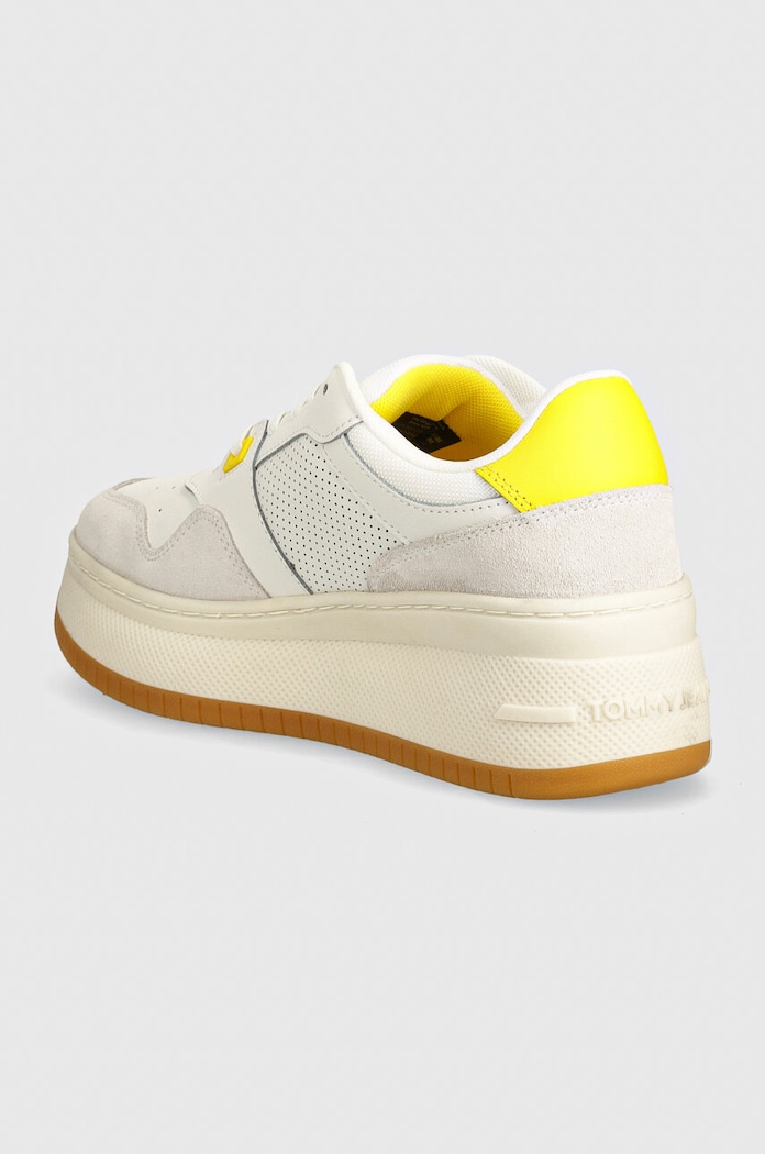 Obuwie Tommy Jeans sneakersy TJW RETRO BASKET FLATFORM MIX EN0EN02654 biały