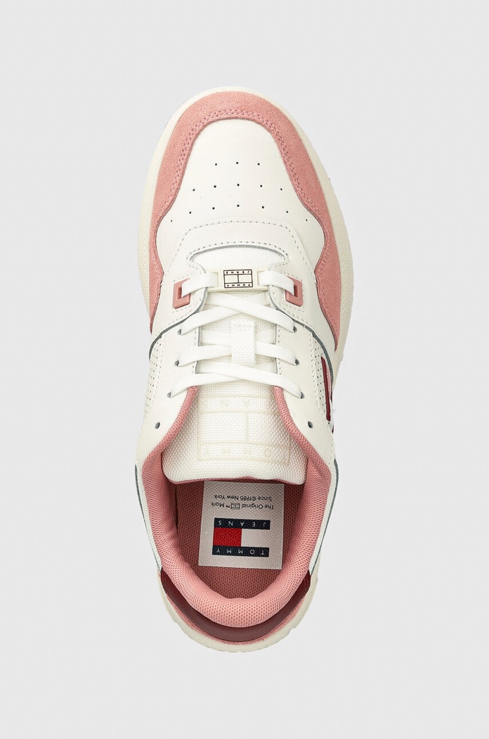 Sneakers boty Tommy Jeans TJW RETRO BASKET FLATFORM MIX Tommy Jeans EN0EN02654 růžová