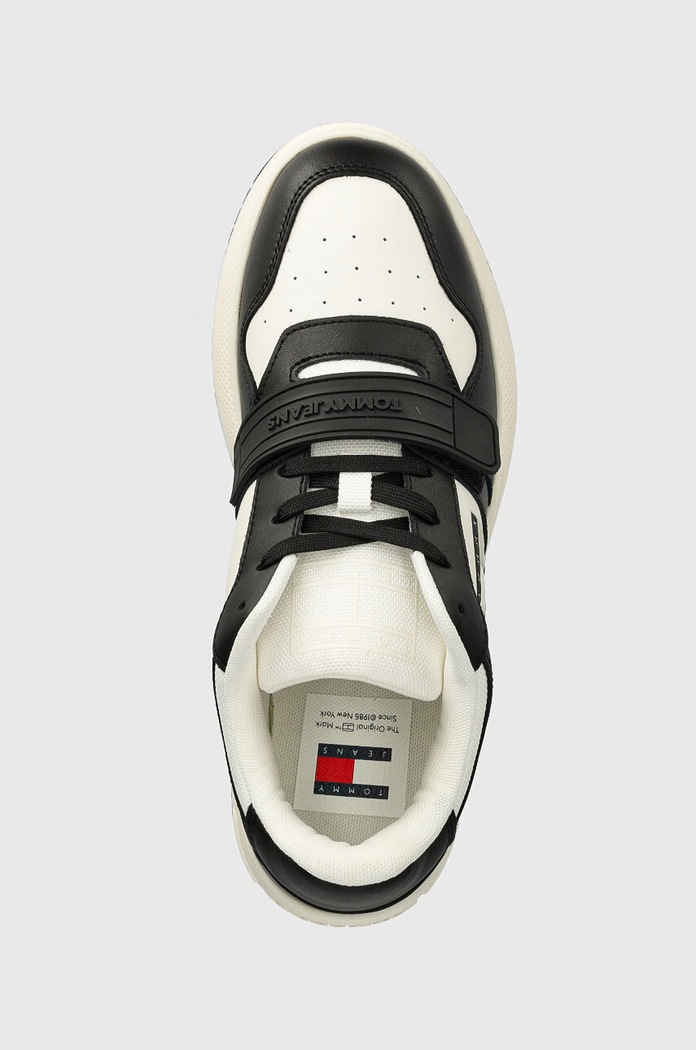 Tommy Jeans sneakersy TJW RETRO BASKET FLATFORM VELCRO czarny EN0EN02573