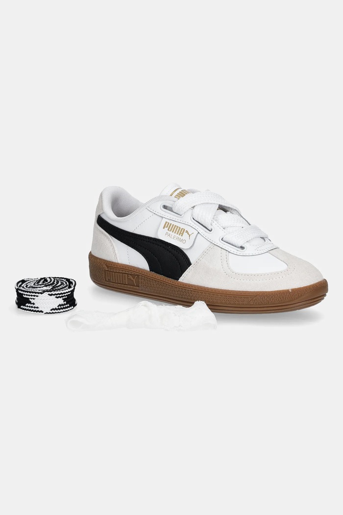 Puma sneakers din piele Palermo Wide Lace SD 402109 alb