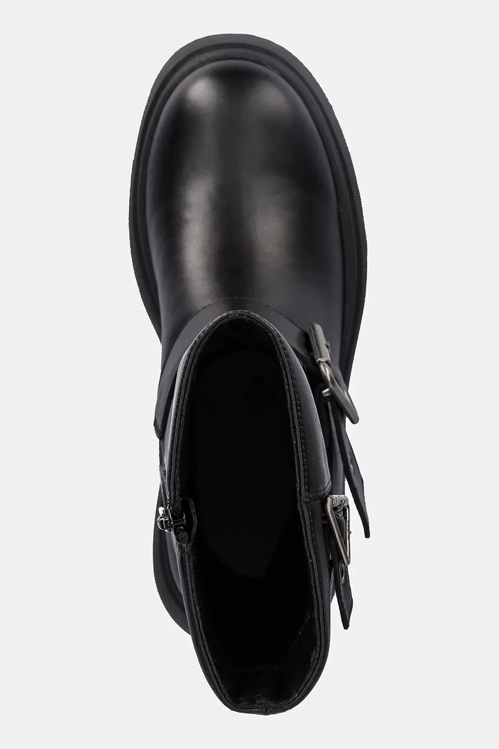 Kožené kotníkové boty Guess NURIA černá FLFNUR.LEA10.BLACK