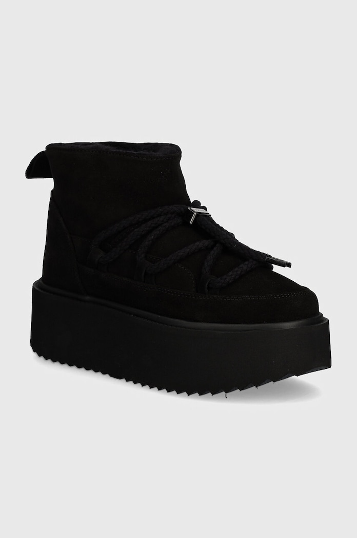 Semišové sněhule Inuikii Classic Low Platform zateplené černá 1001.006.0012.000.Black