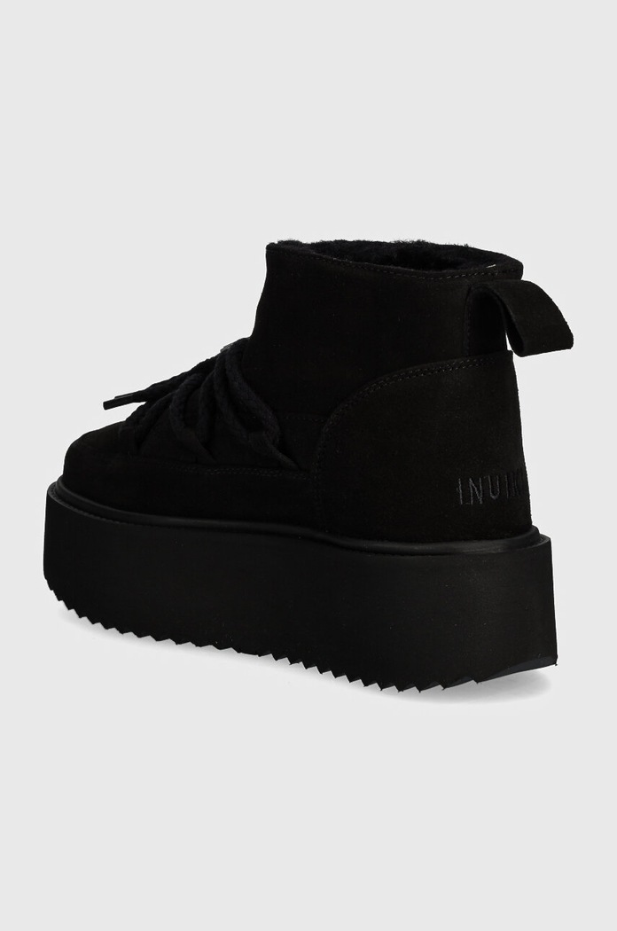 Boty Semišové sněhule Inuikii Classic Low Platform 1001.006.0012.000.Black černá