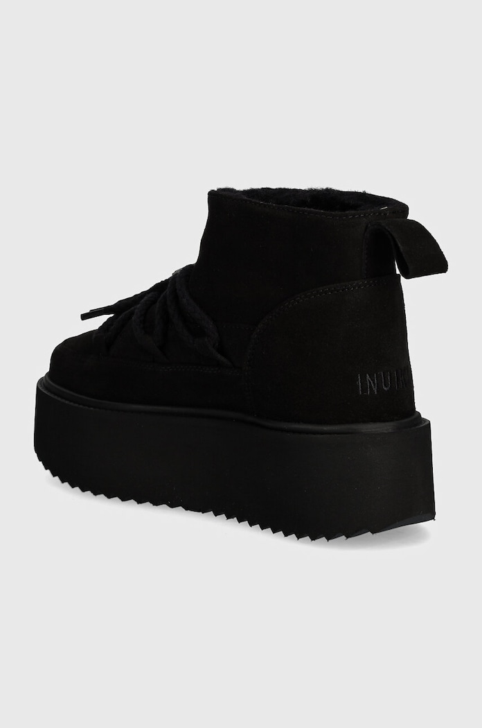Boty Semišové sněhule Inuikii Classic Low Platform 1001.006.0012.000.Black černá