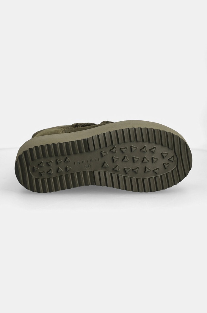 Čizme za snijeg od brušene kože Inuikii Classic Low Platform Inuikii zelena 75204.004.Green