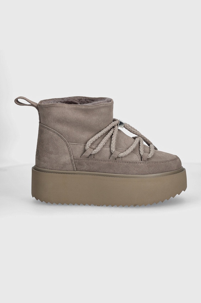Semišové sněhule Inuikii Classic Low Platform 1001.006.0012.030.Grey šedá AW25