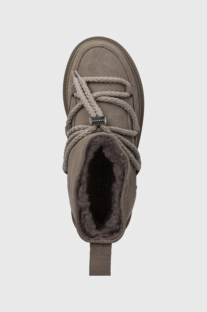 Semišové sněhule Inuikii Classic Low Platform šedá 1001.006.0012.030.Grey