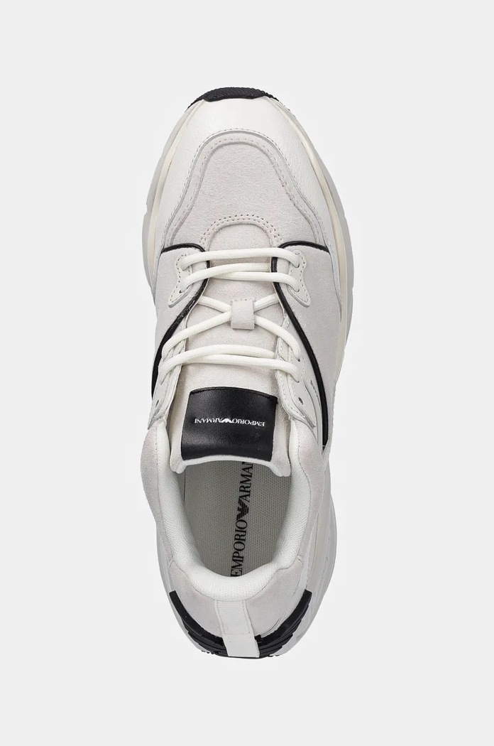 Велурени маратонки Emporio Armani бял X3X228.XR227.R043