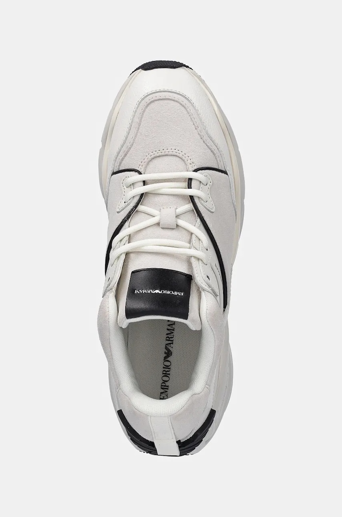 Велурени маратонки Emporio Armani бял X3X228.XR227.R043