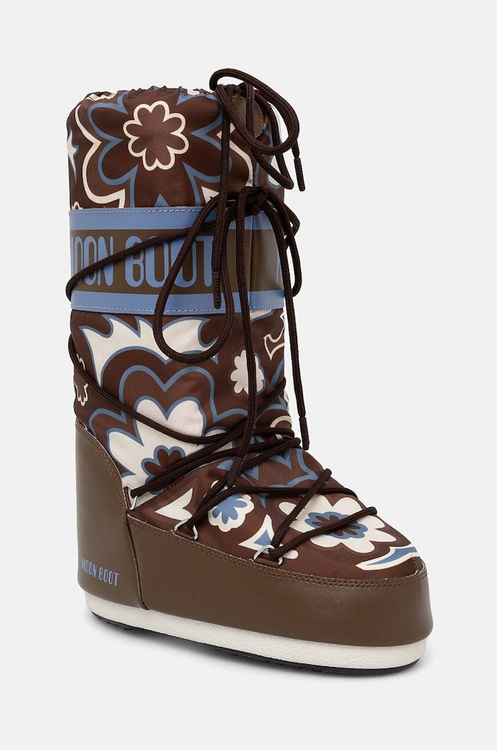 Μπότες χιονιού Moon Boot MB ICON FLOWER συνθετικό καφέ 80D1402940.MH07
