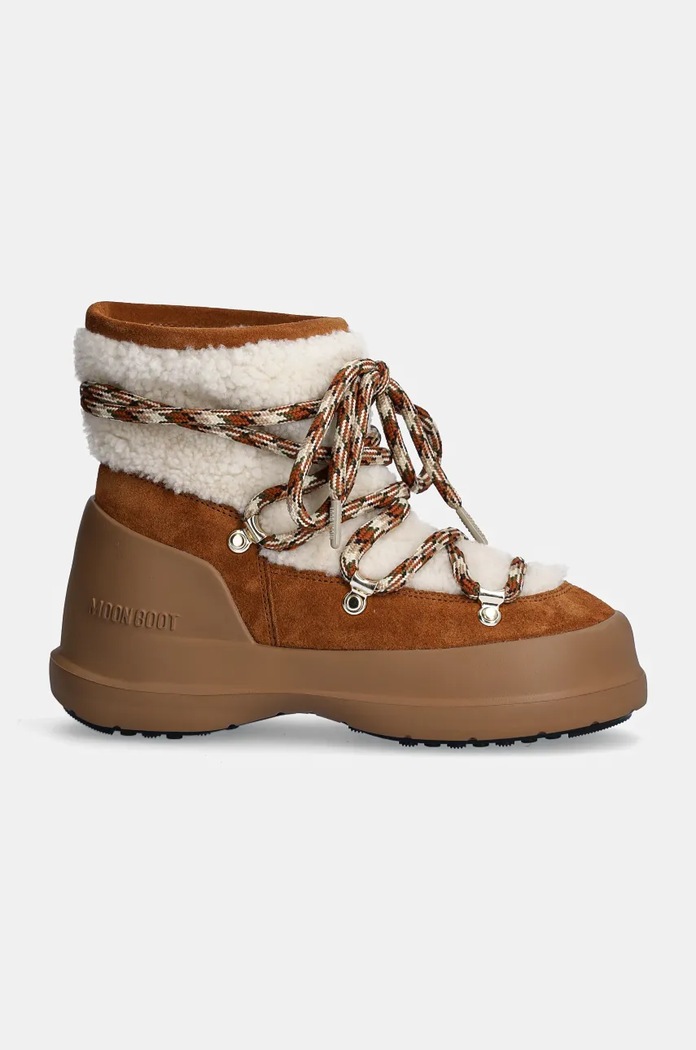 Μπότες χιονιού σουέτ Moon Boot MB LUNA BOOT SHEARLING 80D2480020.MA03 καφέ AW24