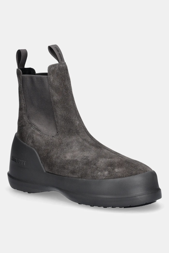 Замшевые сапоги Moon Boot MB LUNA CHELSEA SUEDE без утепления серый 80D2480050.H005