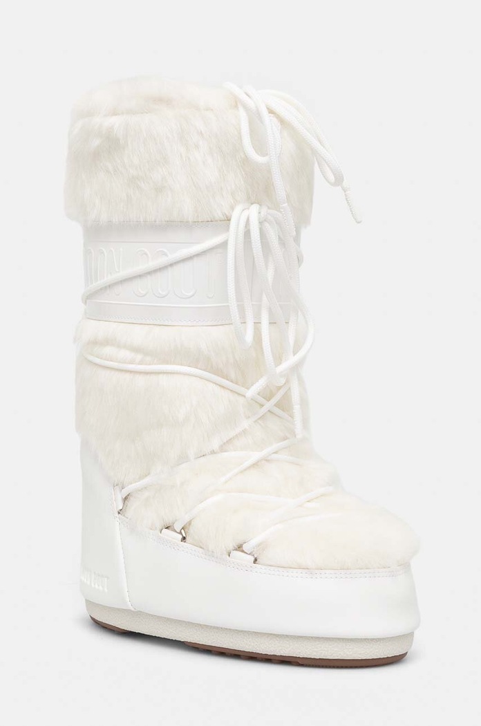 Μπότες χιονιού Moon Boot MB ICON FAUX FUR συνθετικό λευκό 80D1408900.A002