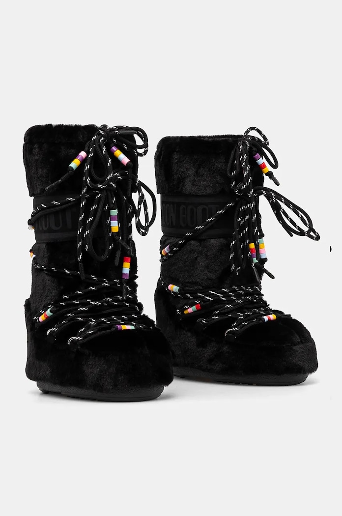 Obuwie Moon Boot śniegowce MB ICON FAUX FUR BEADS 80D1408990.N001 czarny