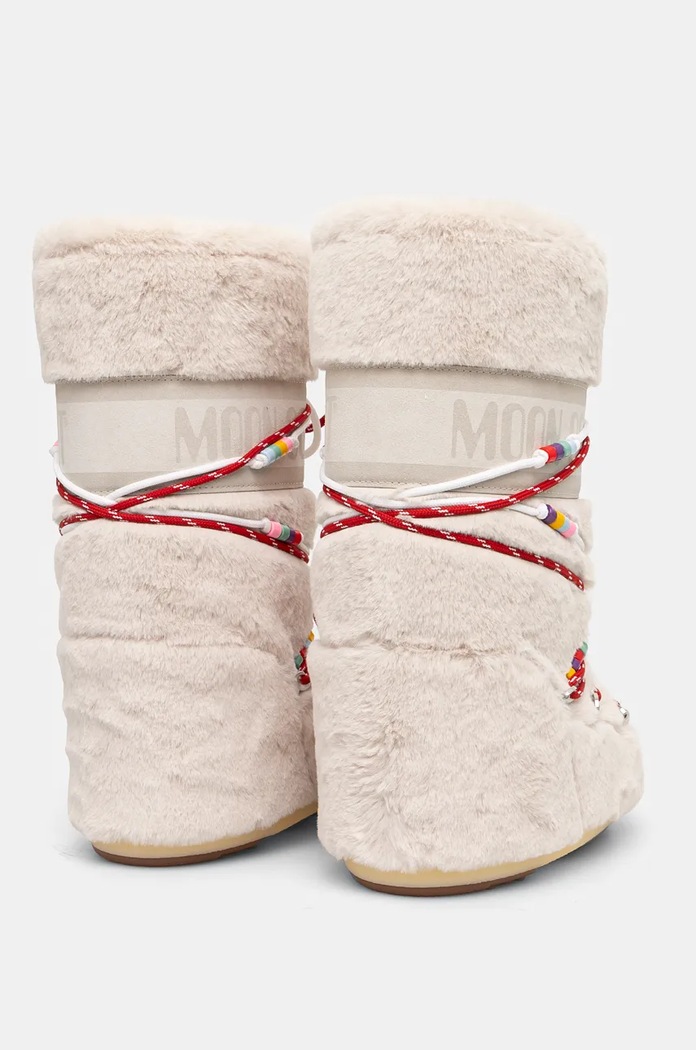 Obuwie Moon Boot śniegowce MB ICON FAUX FUR BEADS 80D1408990.L002 beżowy