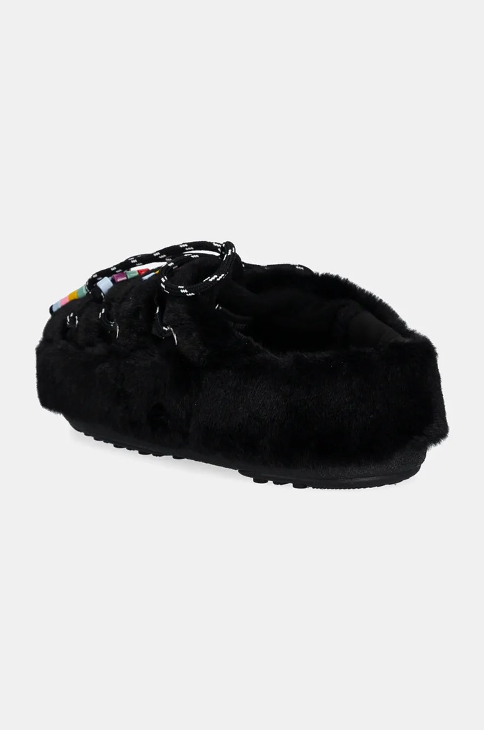 Încălțăminte Moon Boot papuci de casa MB MULE FAUX FUR BEADS 80D1460250.N001 negru