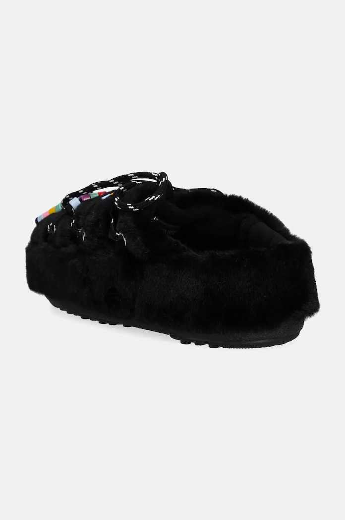 Încălțăminte Moon Boot papuci de casa MB MULE FAUX FUR BEADS 80D1460250.N001 negru