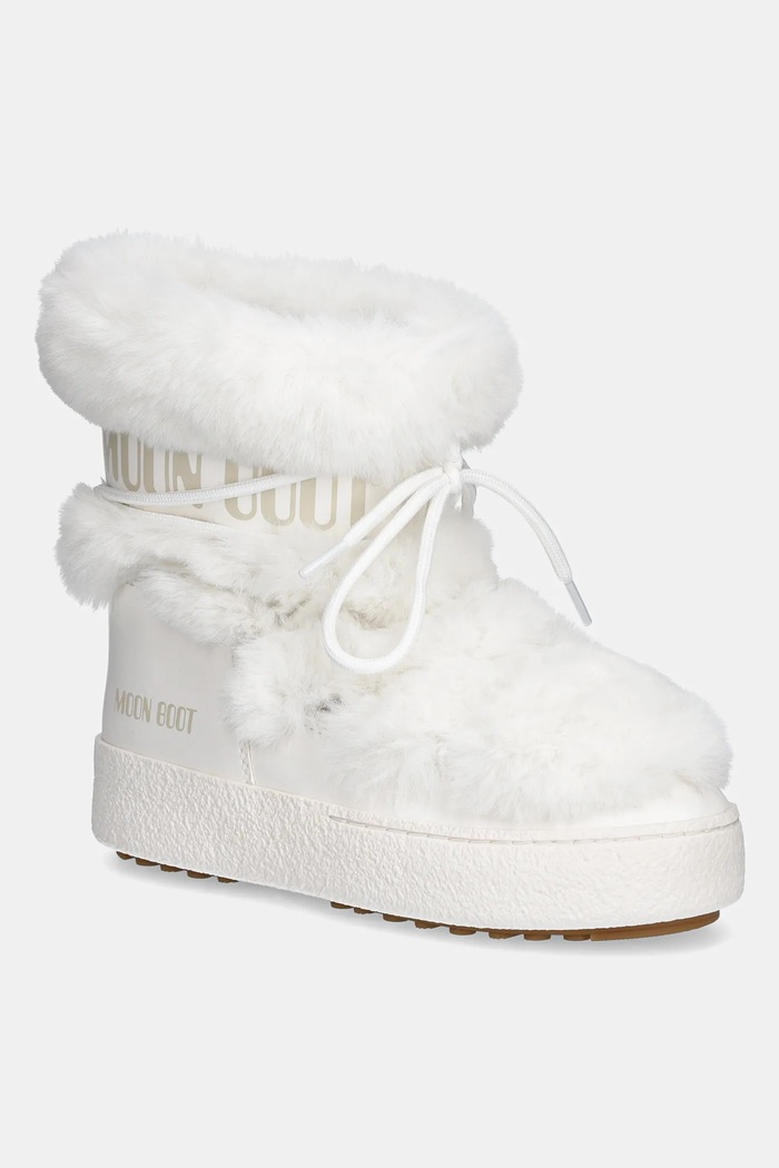 Sněhule Moon Boot MB LTRACK FAUX FUR WP imitace kůže bílá 80D2450130.A001