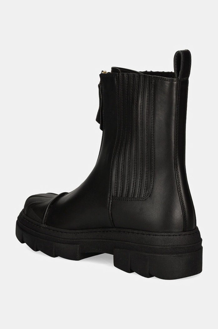 Cipők Furla bőr bokacsizma Gum Chelsea Boot YG95FGU.BX3506.O6000 fekete